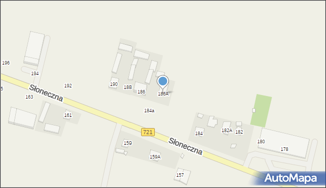 Kolonia Lesznowola, Słoneczna, 186A, mapa Kolonia Lesznowola