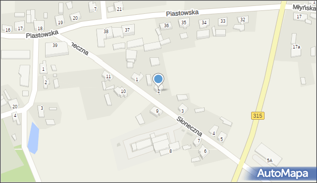 Kolsko, Słoneczna, 2, mapa Kolsko