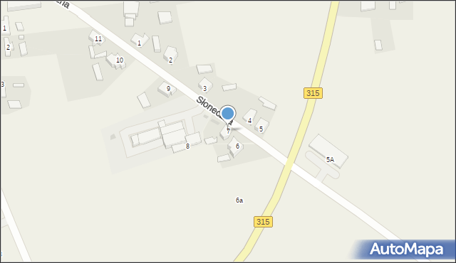 Kolsko, Słoneczna, 7, mapa Kolsko
