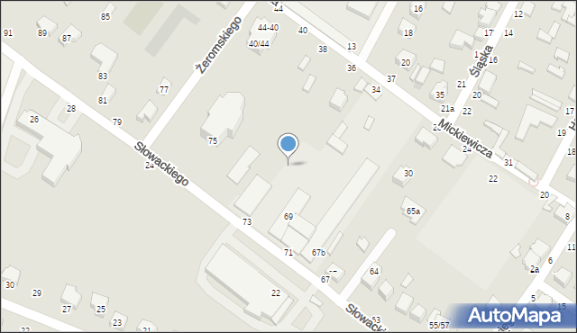 Koluszki, Słowackiego Juliusza, 71a, mapa Koluszki