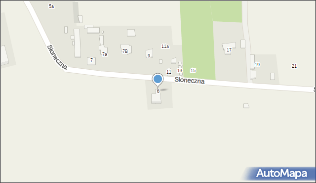 Komorniki, Słoneczna, 6, mapa Komorniki
