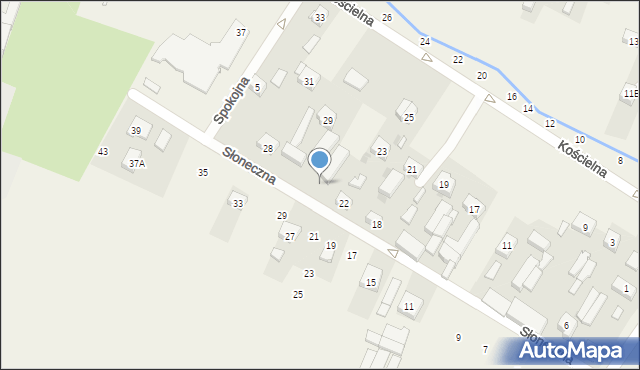 Komorniki, Słoneczna, 24, mapa Komorniki