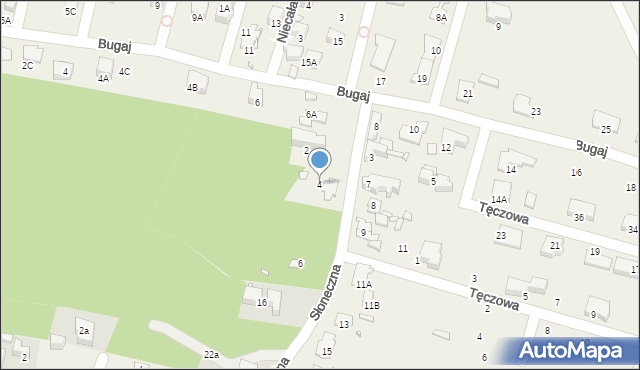 Komorów, Słoneczna, 4, mapa Komorów