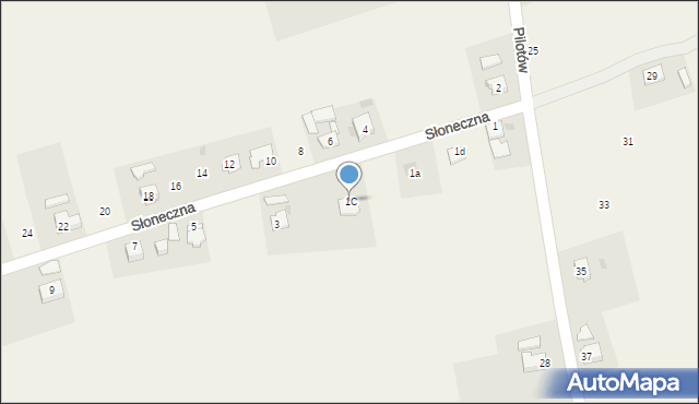 Kończyce Wielkie, Słoneczna, 1C, mapa Kończyce Wielkie