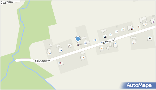 Kończyce Wielkie, Słoneczna, 24, mapa Kończyce Wielkie