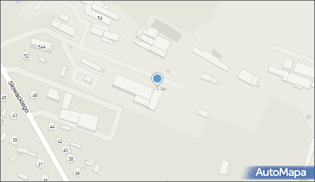 Koniecpol, Słowackiego Juliusza, 54f, mapa Koniecpol