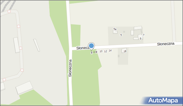 Konin, Słoneczna, 6, mapa Konina