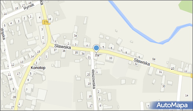 Konotop, Sławska, 33a, mapa Konotop