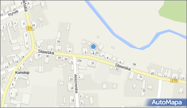 Konotop, Sławska, 6, mapa Konotop