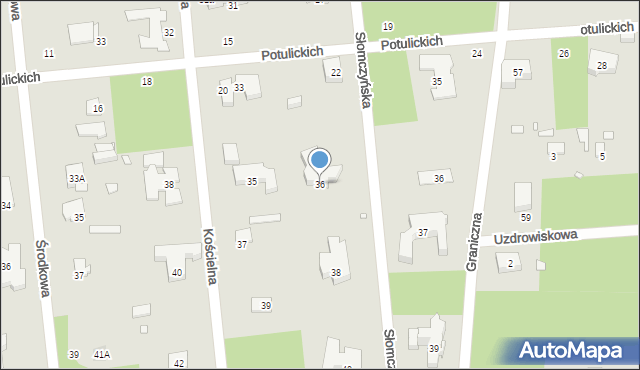 Konstancin-Jeziorna, Słomczyńska, 36, mapa Konstancin-Jeziorna