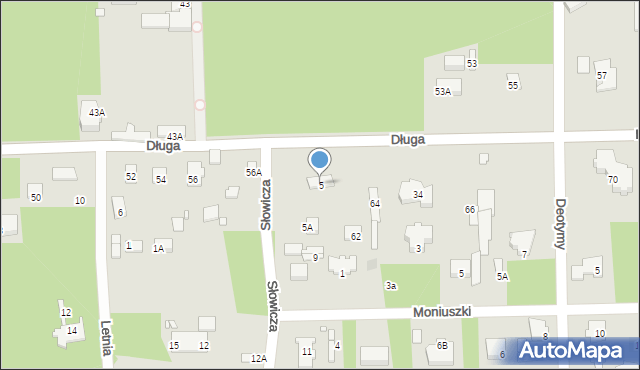 Konstancin-Jeziorna, Słowicza, 5, mapa Konstancin-Jeziorna