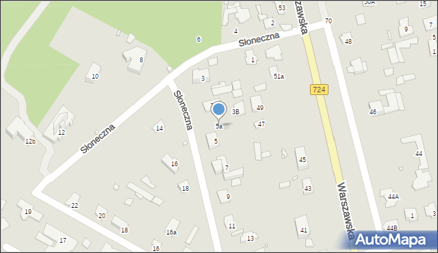 Konstancin-Jeziorna, Słoneczna, 5a, mapa Konstancin-Jeziorna