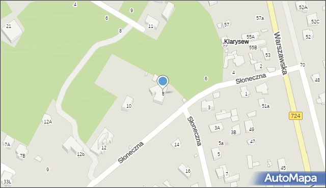 Konstancin-Jeziorna, Słoneczna, 8, mapa Konstancin-Jeziorna