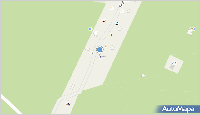 Kopki, Słoneczna, 4, mapa Kopki