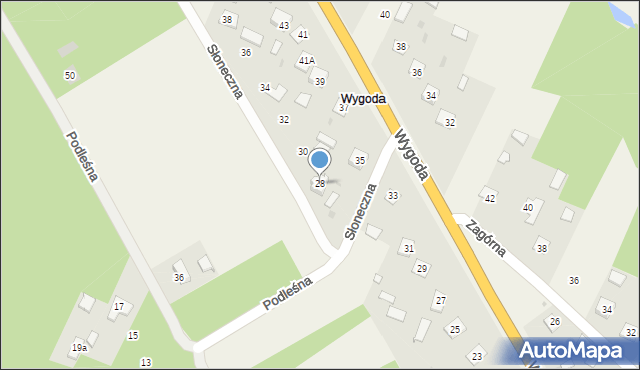 Kopki, Słoneczna, 28, mapa Kopki