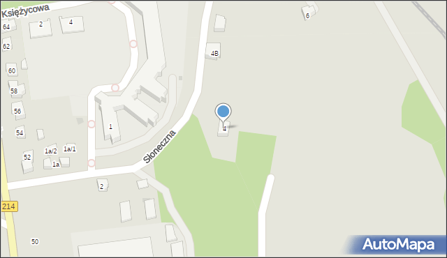 Kościerzyna, Słoneczna, 4, mapa Kościerzyna