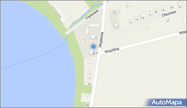 Kosewo, Słupecka, 8, mapa Kosewo