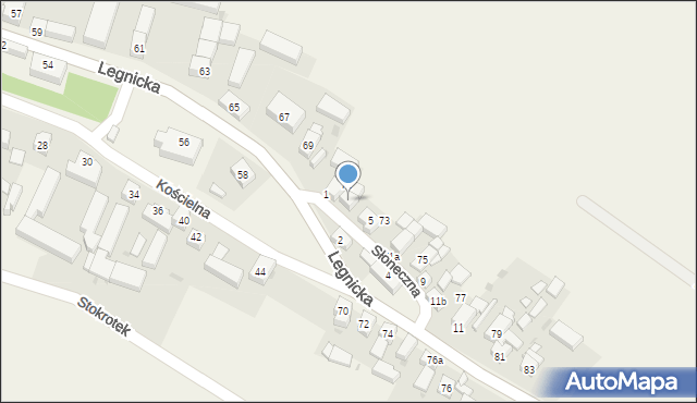 Koskowice, Słoneczna, 3, mapa Koskowice