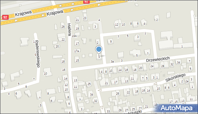 Kostrzyn, Słoneczna, 1, mapa Kostrzyn