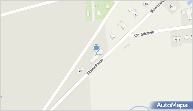 Kostrzyn, Słowackiego Juliusza, 22, mapa Kostrzyn