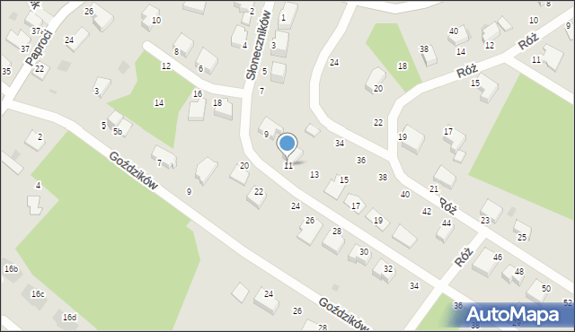 Koszalin, Słoneczników, 11, mapa Koszalina