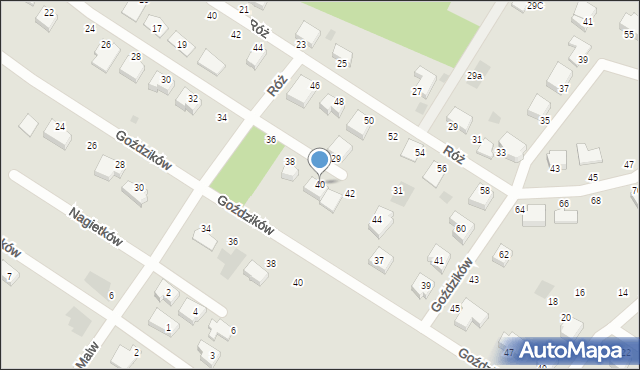 Koszalin, Słoneczników, 40, mapa Koszalina