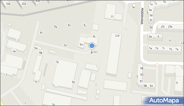 Koszalin, Słowiańska, 5l, mapa Koszalina