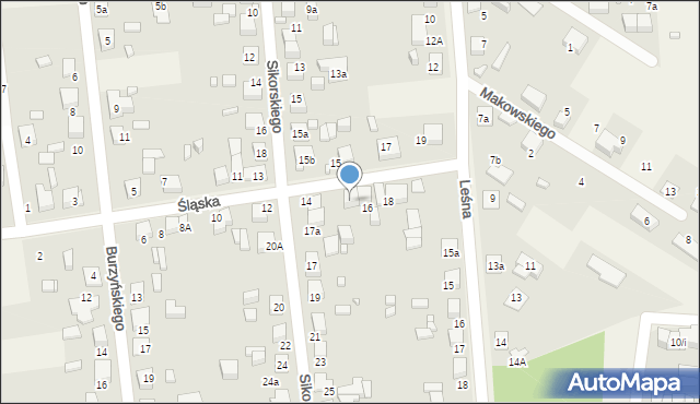 Koszęcin, Śląska, 16a, mapa Koszęcin