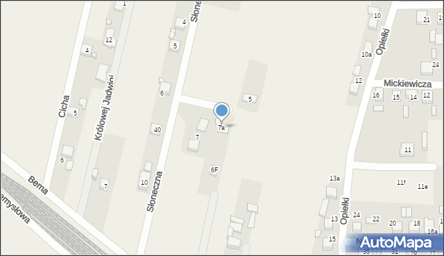 Koszęcin, Słoneczna, 7a, mapa Koszęcin