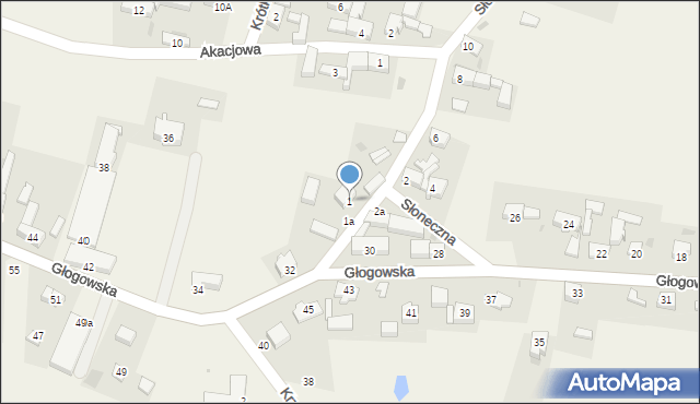 Kotla, Słoneczna, 1, mapa Kotla