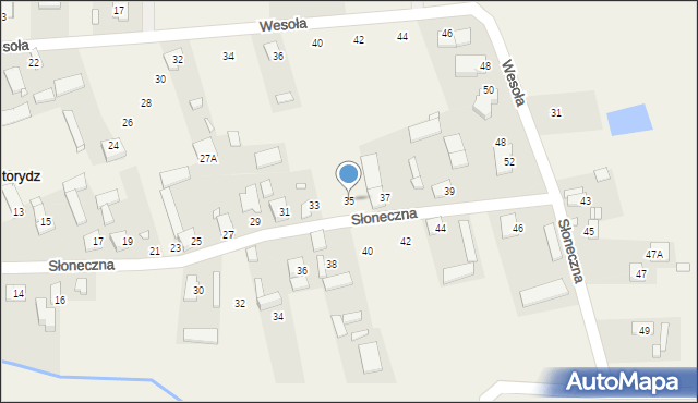 Kotorydz, Słoneczna, 35, mapa Kotorydz