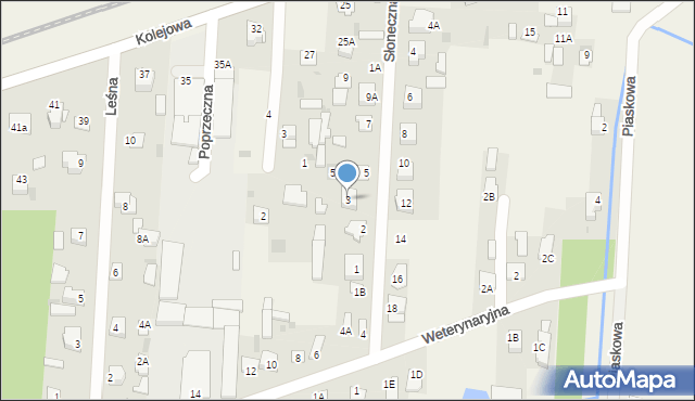 Kotuń, Słoneczna, 3, mapa Kotuń