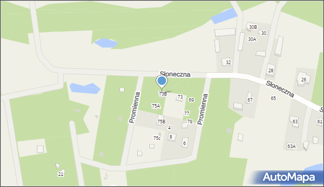 Kowalicha, Słoneczna, 73B, mapa Kowalicha