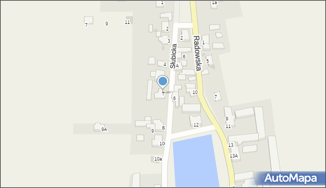 Kowalów, Słubicka, 7, mapa Kowalów