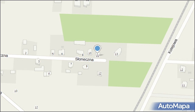Kozłów Biskupi, Słoneczna, 11, mapa Kozłów Biskupi
