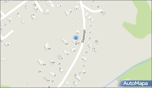 Kraków, Ślaskiego Jana, prof., 18, mapa Krakowa