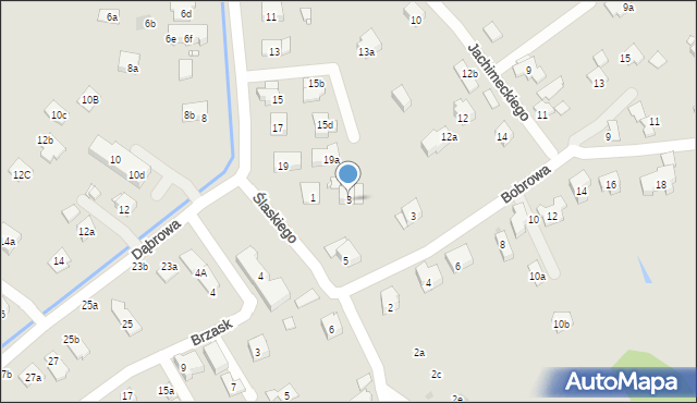 Kraków, Ślaskiego Jana, prof., 3, mapa Krakowa