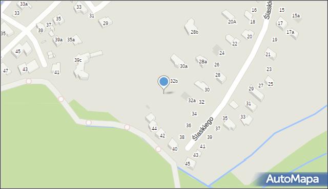 Kraków, Ślaskiego Jana, prof., 38, mapa Krakowa