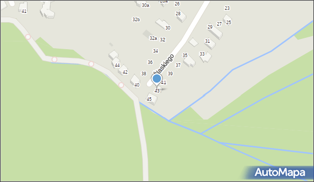 Kraków, Ślaskiego Jana, prof., 43, mapa Krakowa