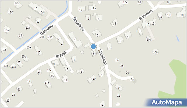 Kraków, Ślaskiego Jana, prof., 6, mapa Krakowa