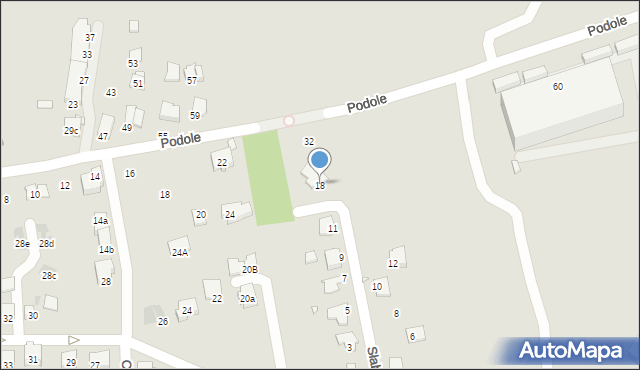 Kraków, Słabego Mieczysława, mjr., 18, mapa Krakowa