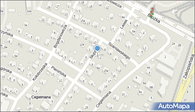 Kraków, Słupska, 4, mapa Krakowa