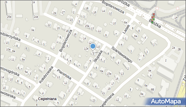 Kraków, Słupska, 3, mapa Krakowa