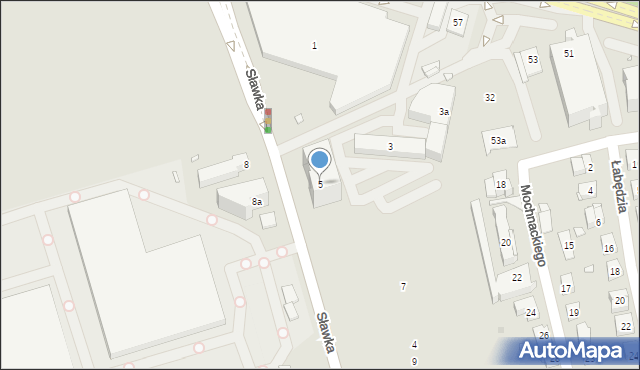 Kraków, Sławka Walerego, 5, mapa Krakowa