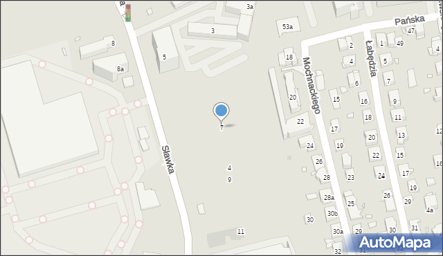 Kraków, Sławka Walerego, 7, mapa Krakowa