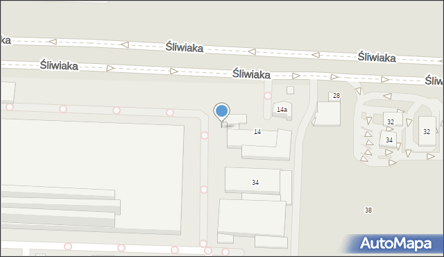 Kraków, Śliwiaka Tadeusza, 13, mapa Krakowa