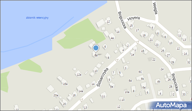 Kraków, Ślósarczyka Leona, 8a, mapa Krakowa