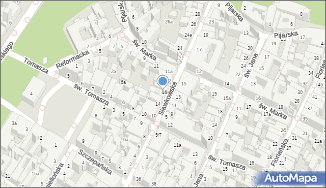 Kraków, Sławkowska, 18, mapa Krakowa