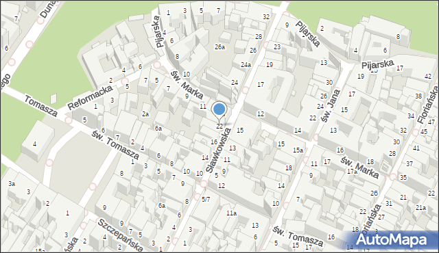 Kraków, Sławkowska, 22, mapa Krakowa