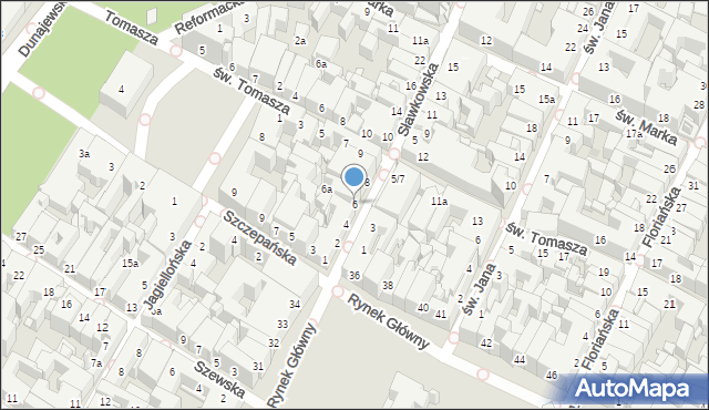 Kraków, Sławkowska, 6, mapa Krakowa